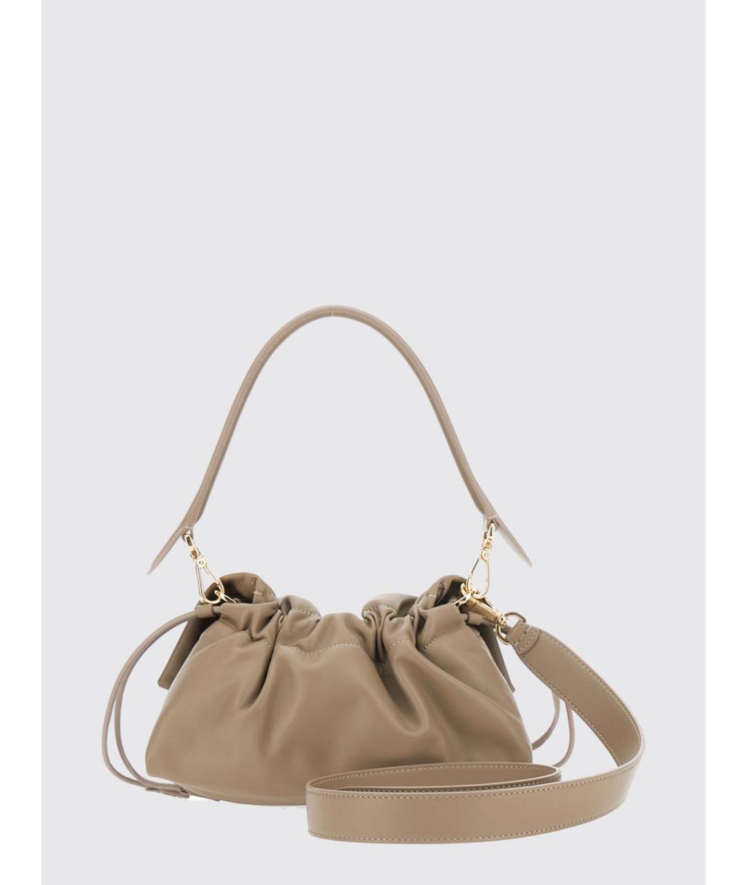 FENDI Бежевая кожаная сумка через плечо, фото 2