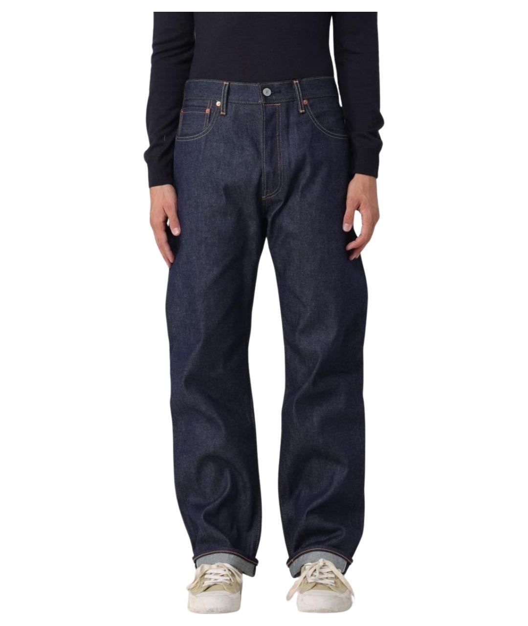 LEVI'S Синие хлопковые прямые джинсы, фото 1