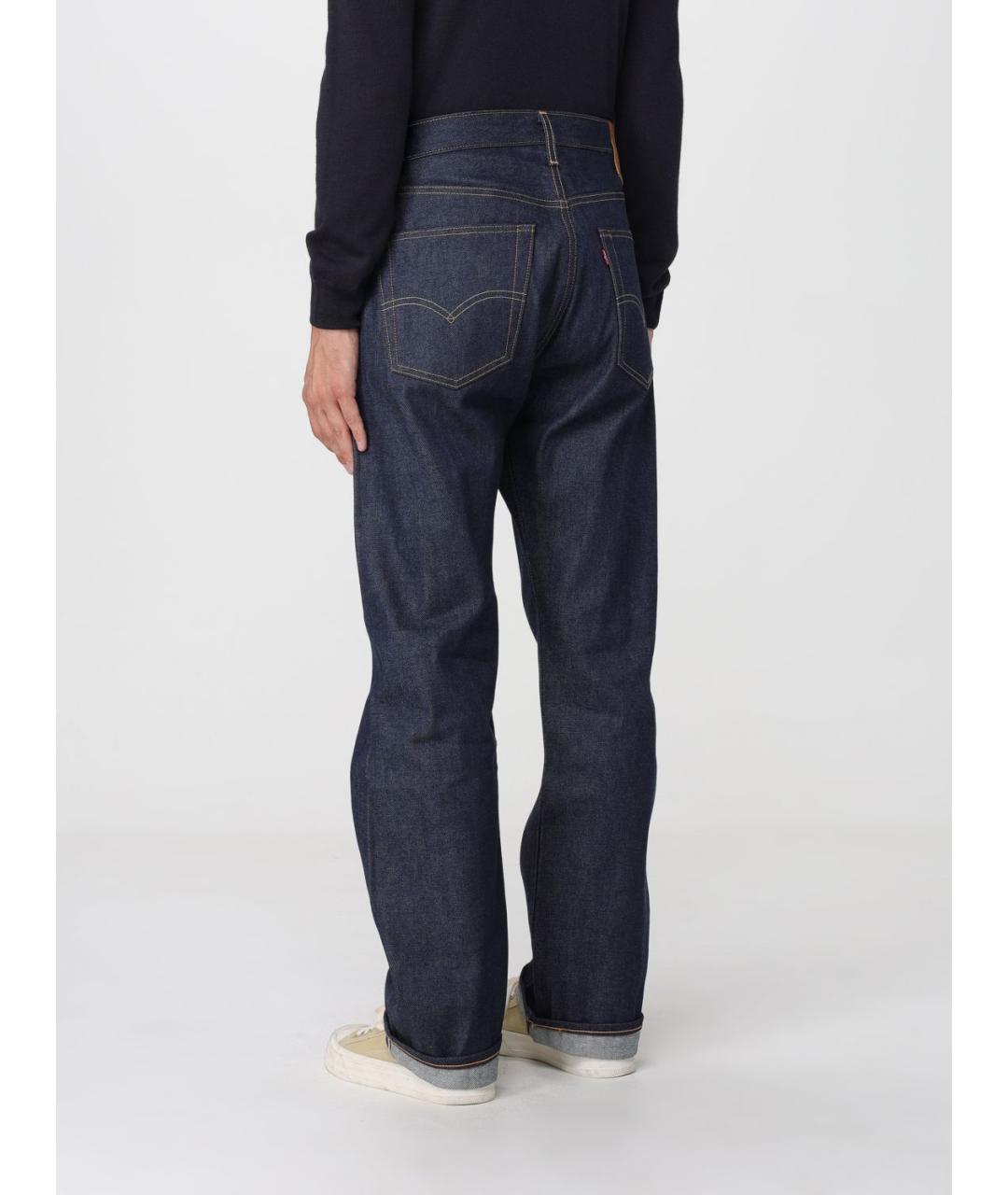 LEVI'S Синие хлопковые прямые джинсы, фото 2