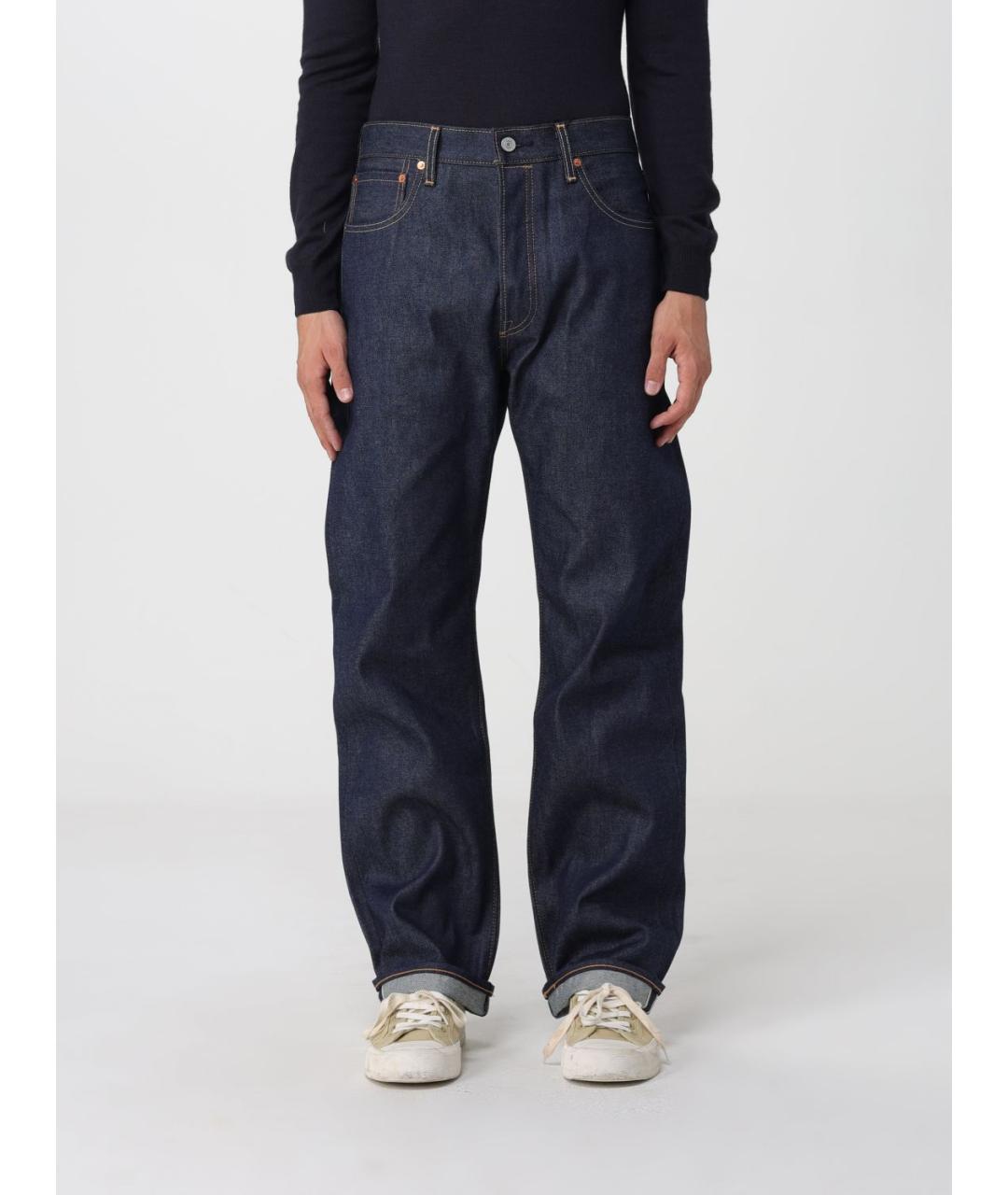 LEVI'S Синие хлопковые прямые джинсы, фото 4