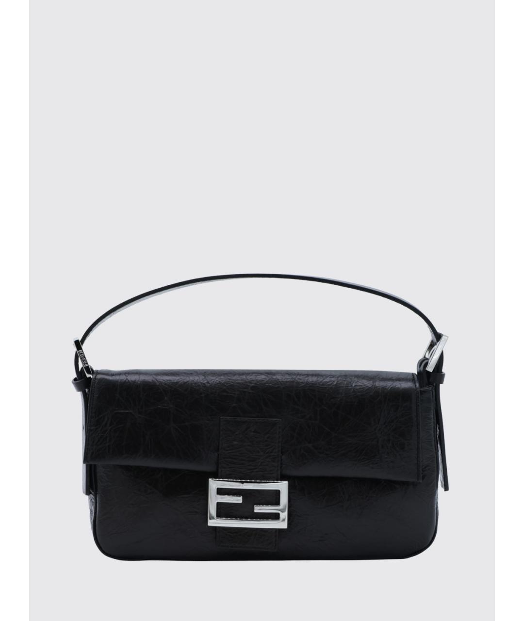 FENDI Черная кожаная сумка через плечо, фото 4