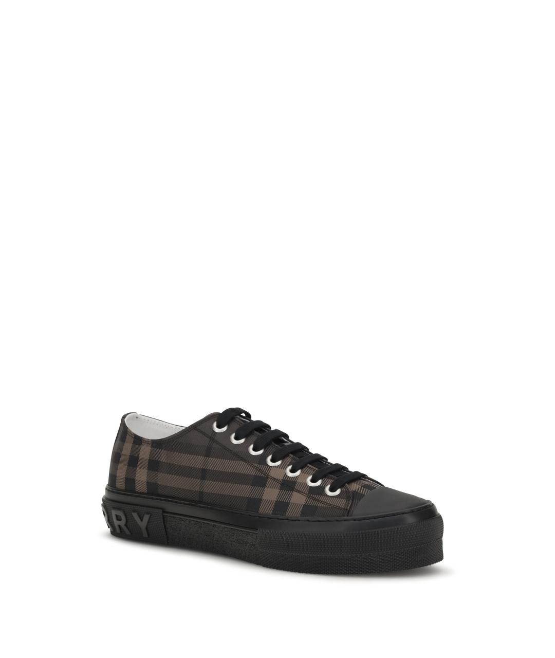 BURBERRY Коричневые синтетические низкие кроссовки / кеды, фото 2