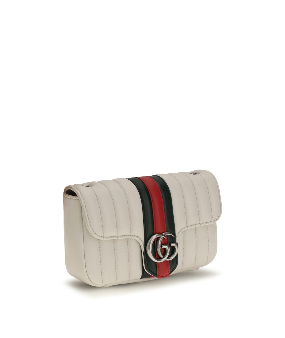 GUCCI Белая кожаная сумка через плечо, фото 2