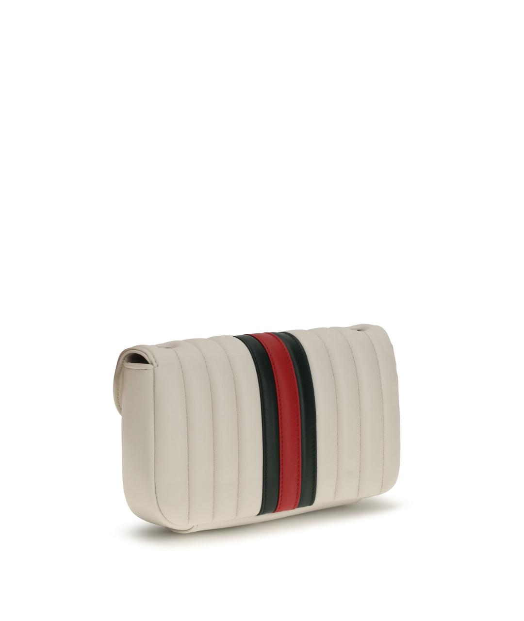 GUCCI Белая кожаная сумка через плечо, фото 3