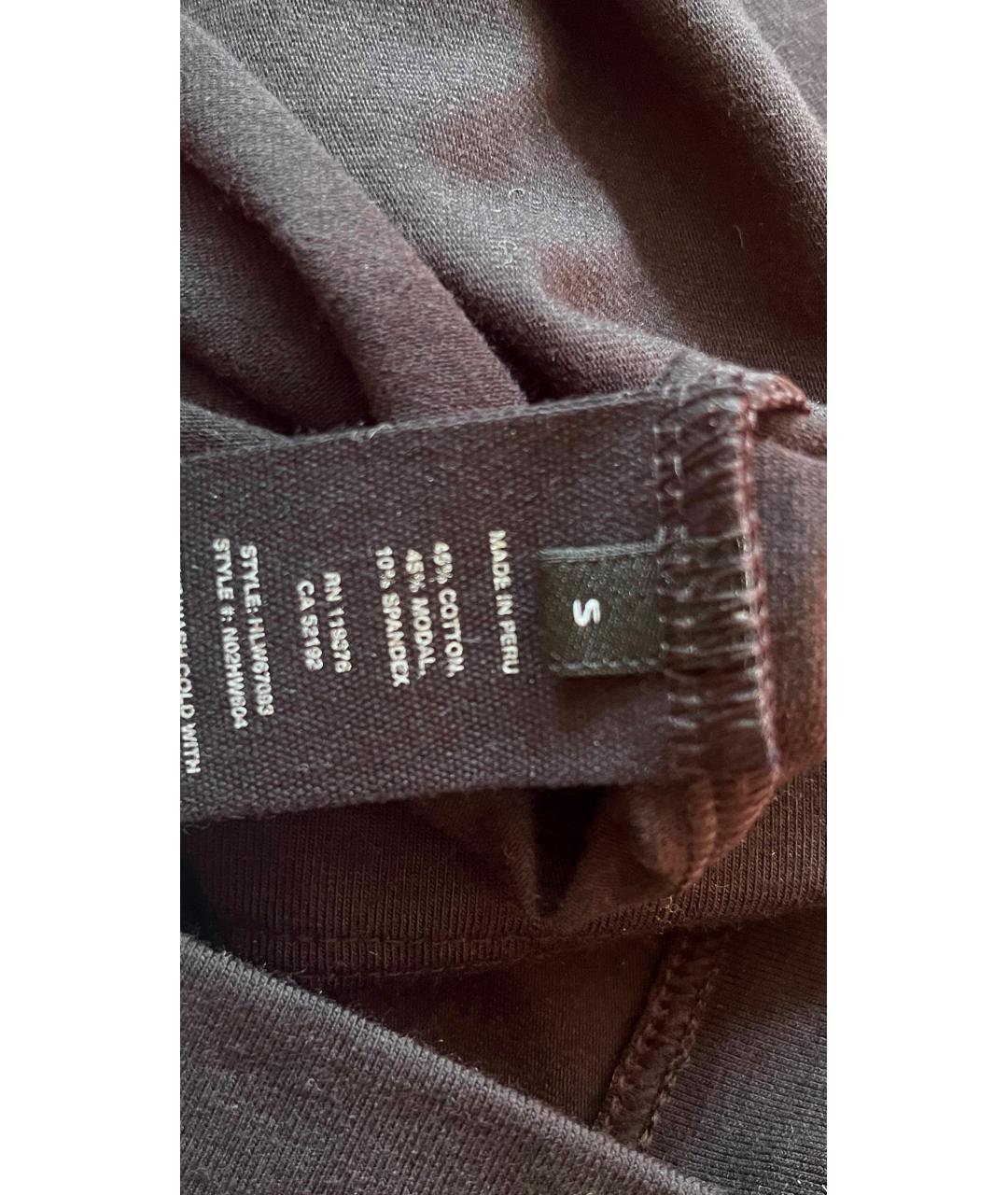 HELMUT LANG Черное хлопко-эластановое повседневное платье, фото 8