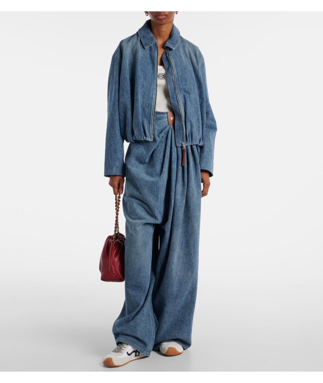 LOEWE Синие хлопковые прямые джинсы, фото 6