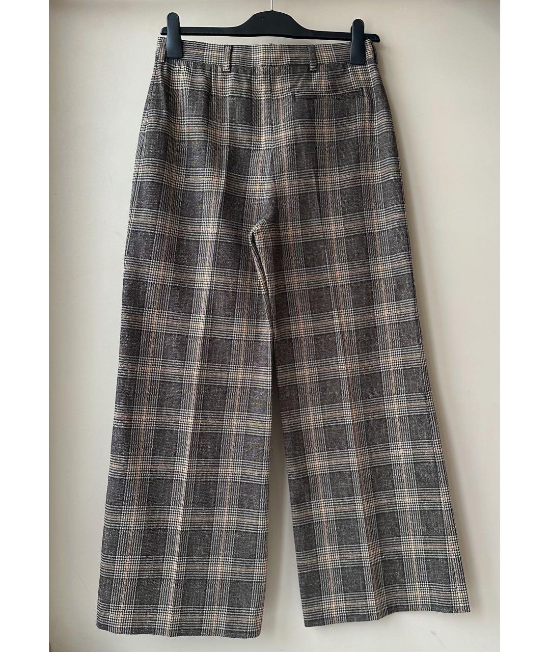 ACNE STUDIOS Коричневые шерстяные брюки широкие, фото 3