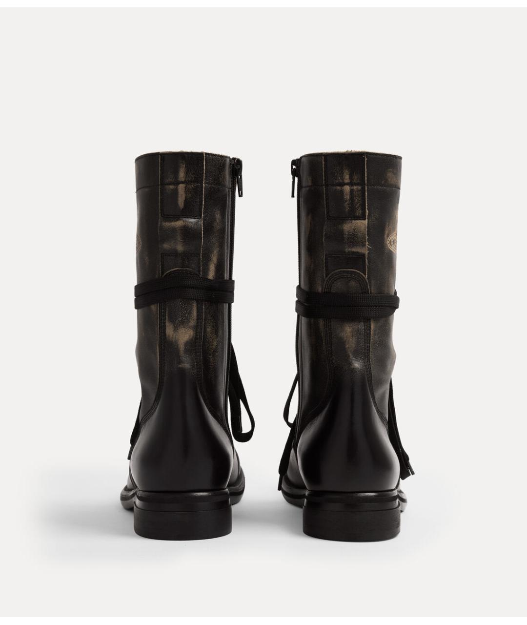 VIVIENNE WESTWOOD Черные кожаные ботинки, фото 7