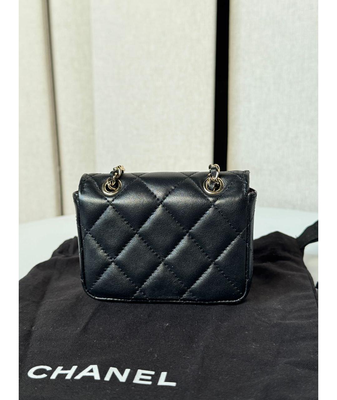 CHANEL Черная кожаная поясная сумка, фото 3