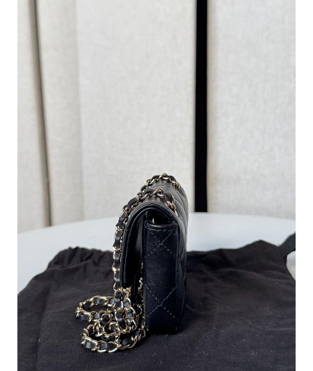 CHANEL Черная кожаная поясная сумка, фото 7