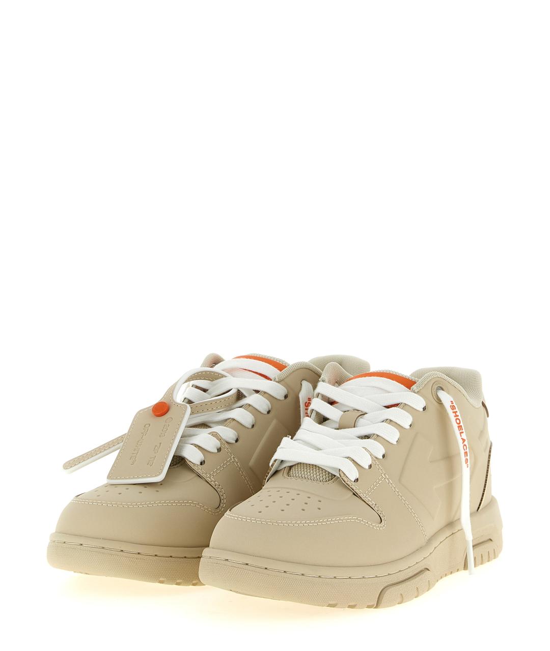 OFF-WHITE Бежевые кеды, фото 2
