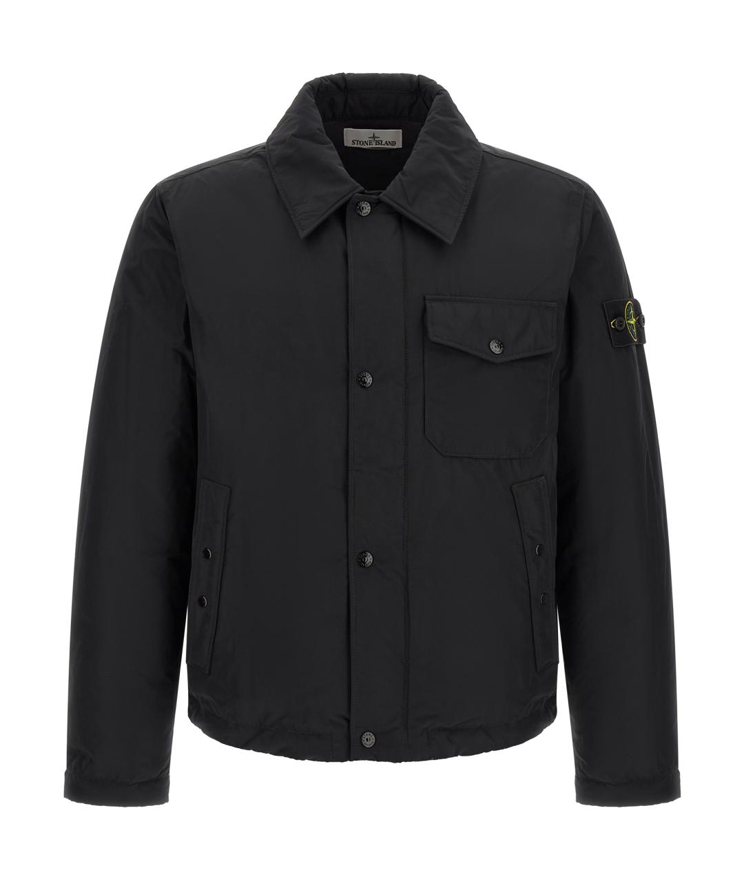 STONE ISLAND Черная полиэстеровая куртка, фото 1