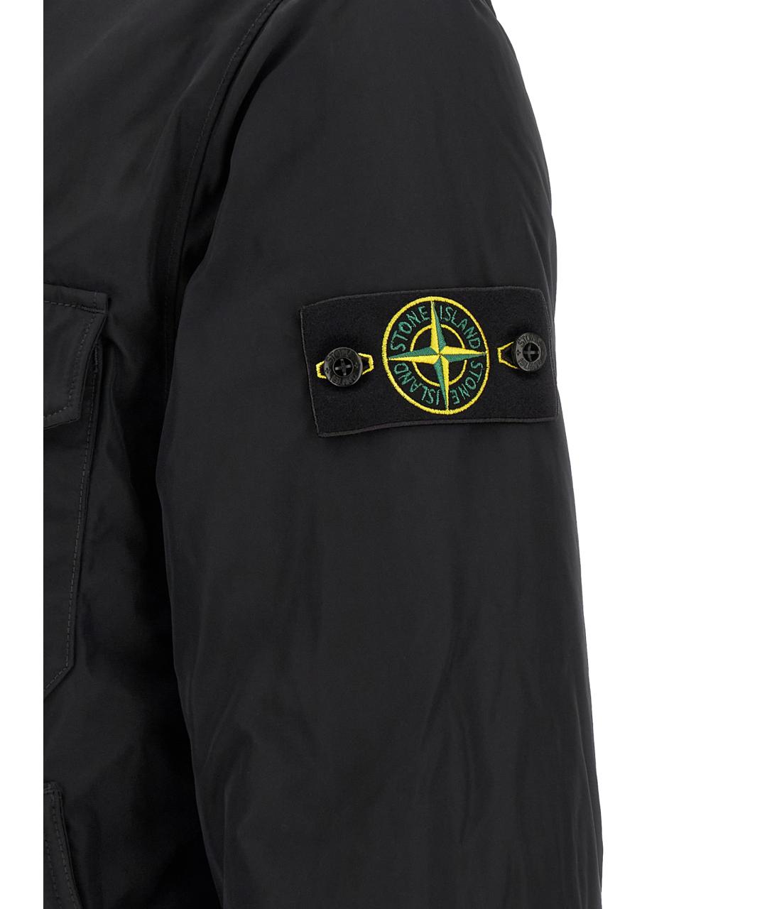 STONE ISLAND Черная полиэстеровая куртка, фото 5