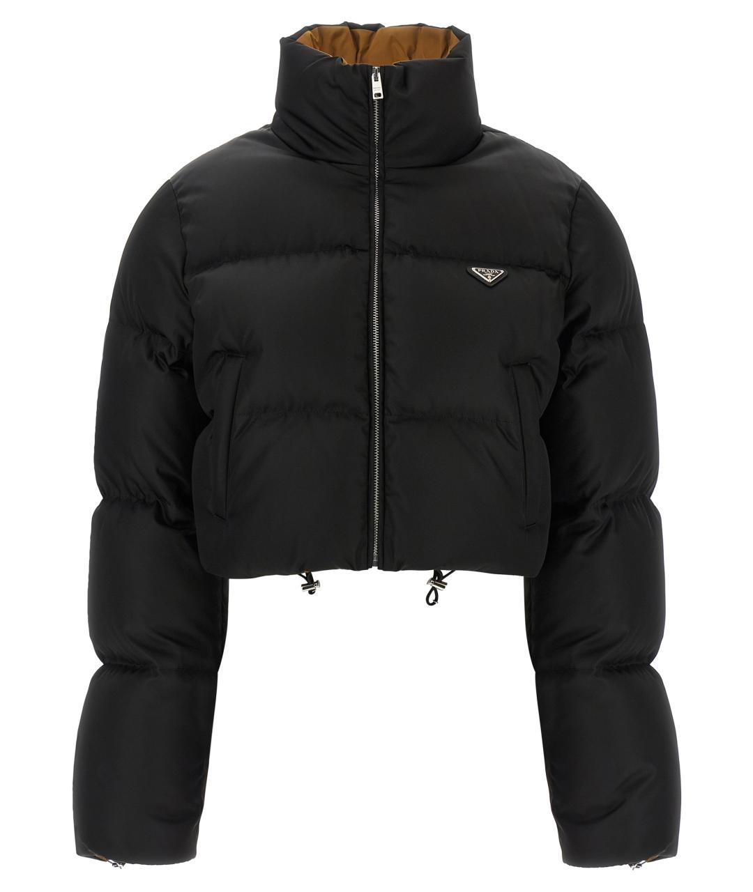 PRADA Черный нейлоновый пуховик, фото 1