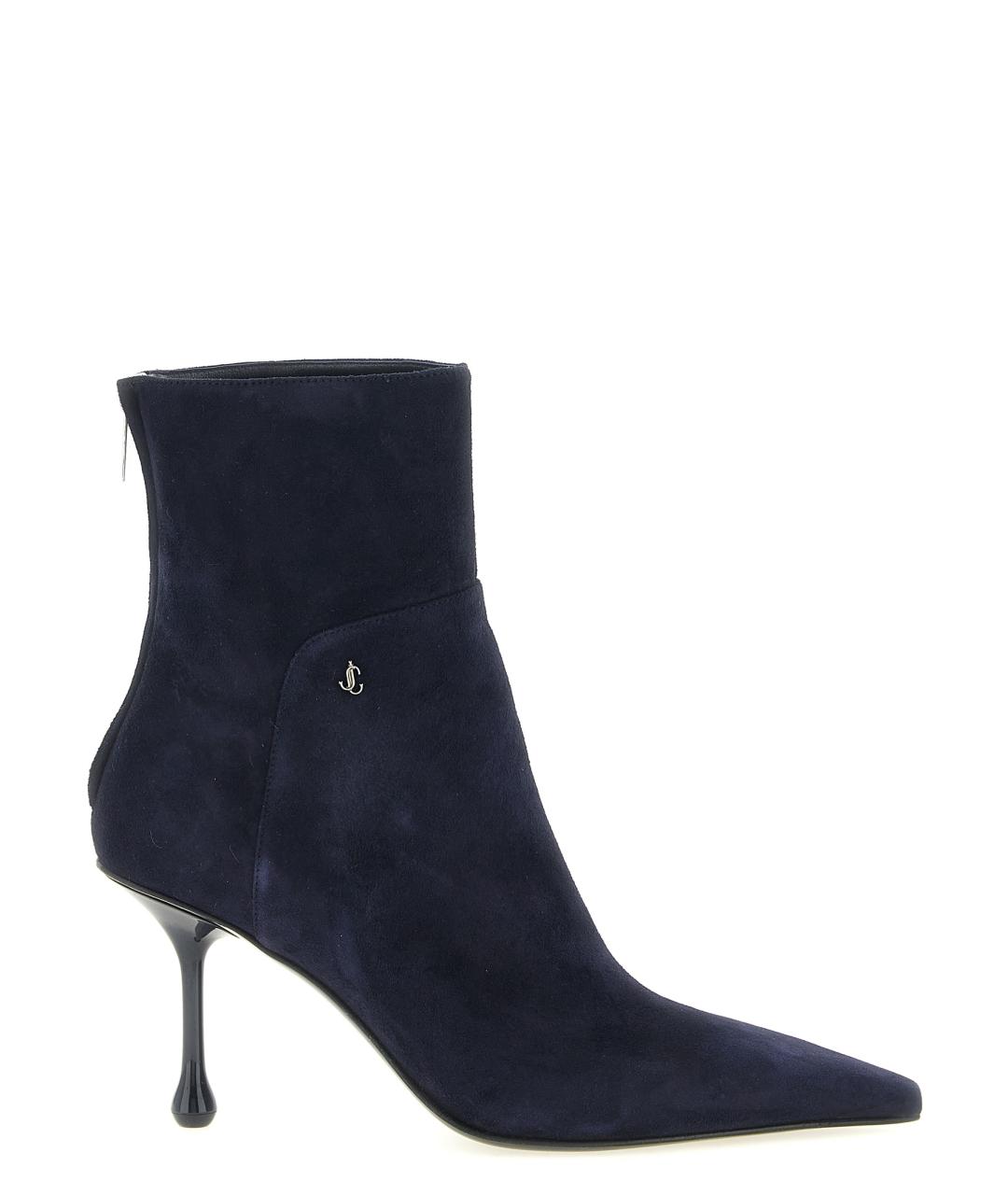 JIMMY CHOO Синие замшевые ботильоны, фото 1