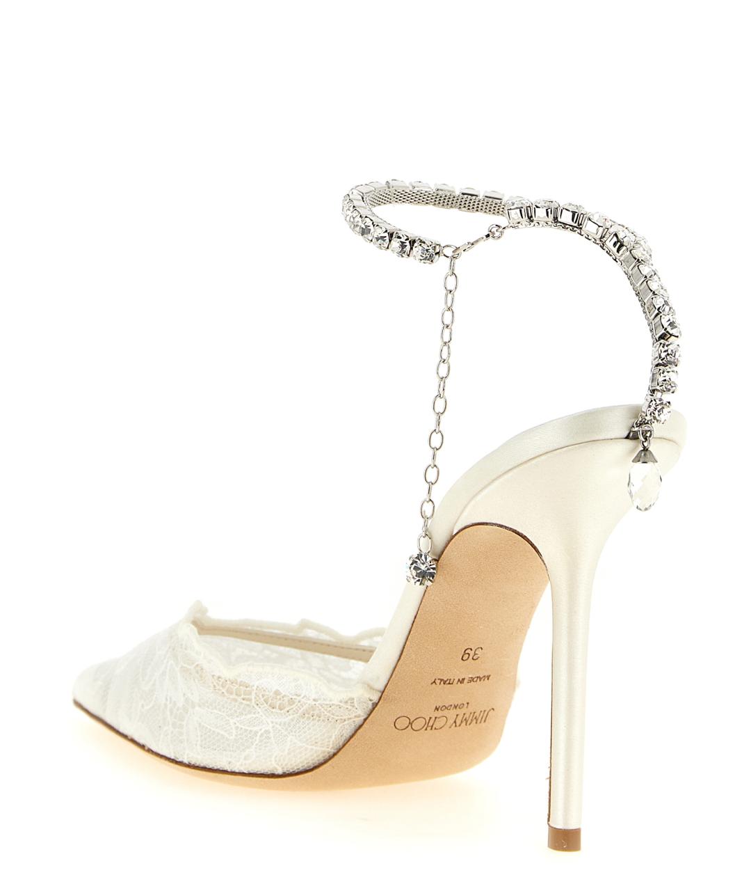 JIMMY CHOO Белые текстильные туфли, фото 3