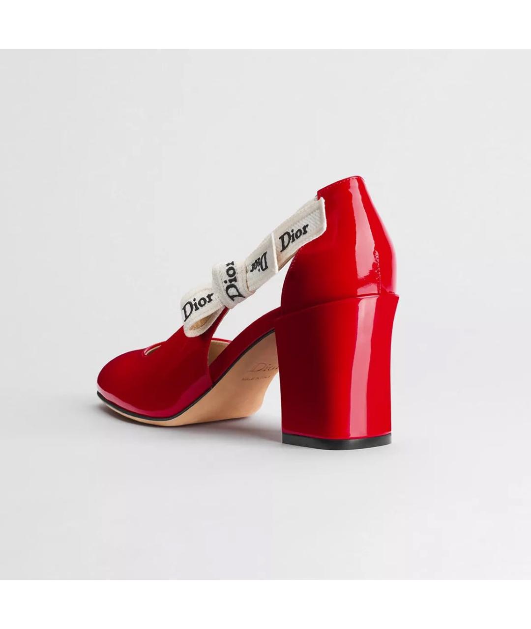 CHRISTIAN DIOR Красные туфли из лакированной кожи, фото 3