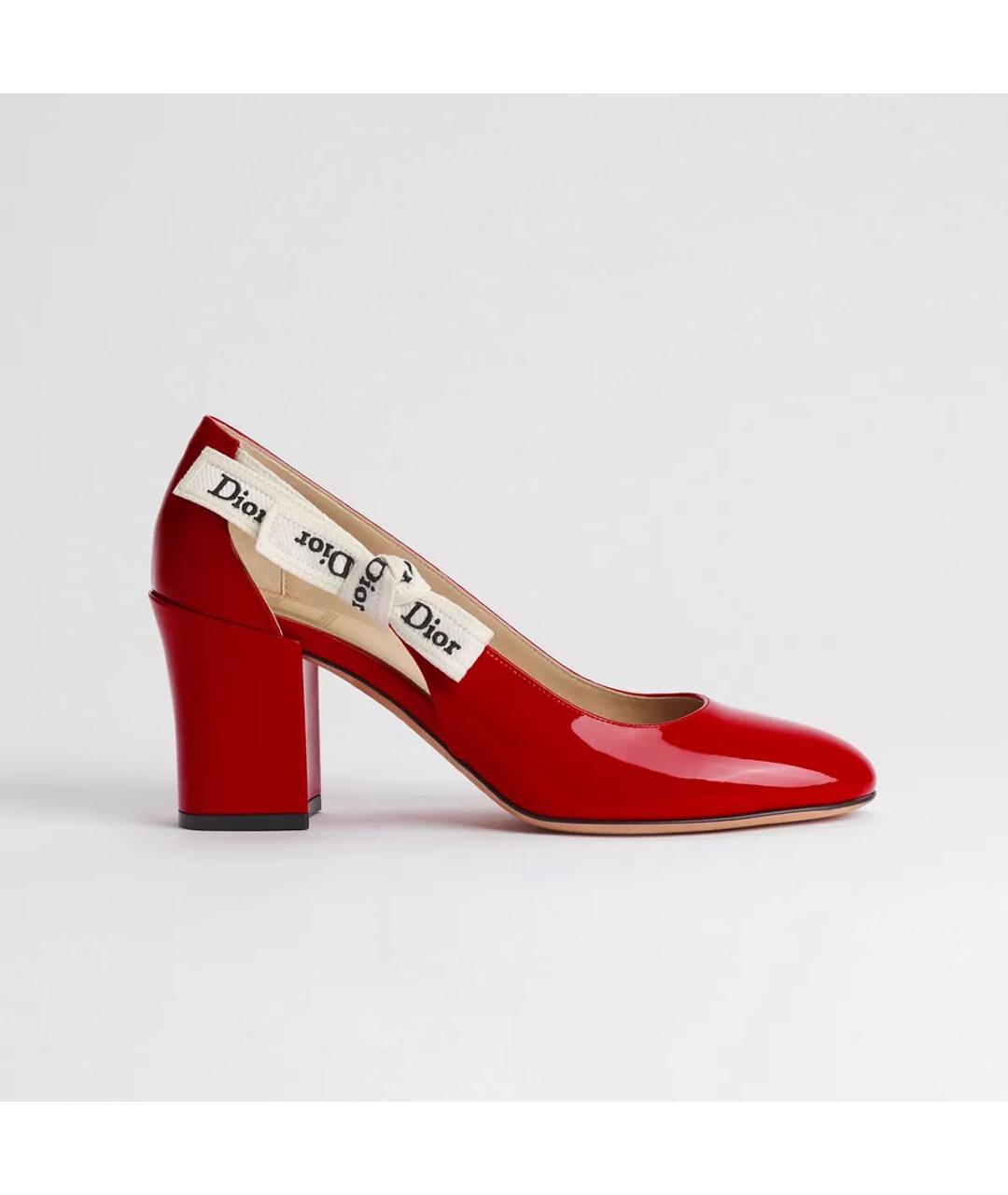 CHRISTIAN DIOR Красные туфли из лакированной кожи, фото 5