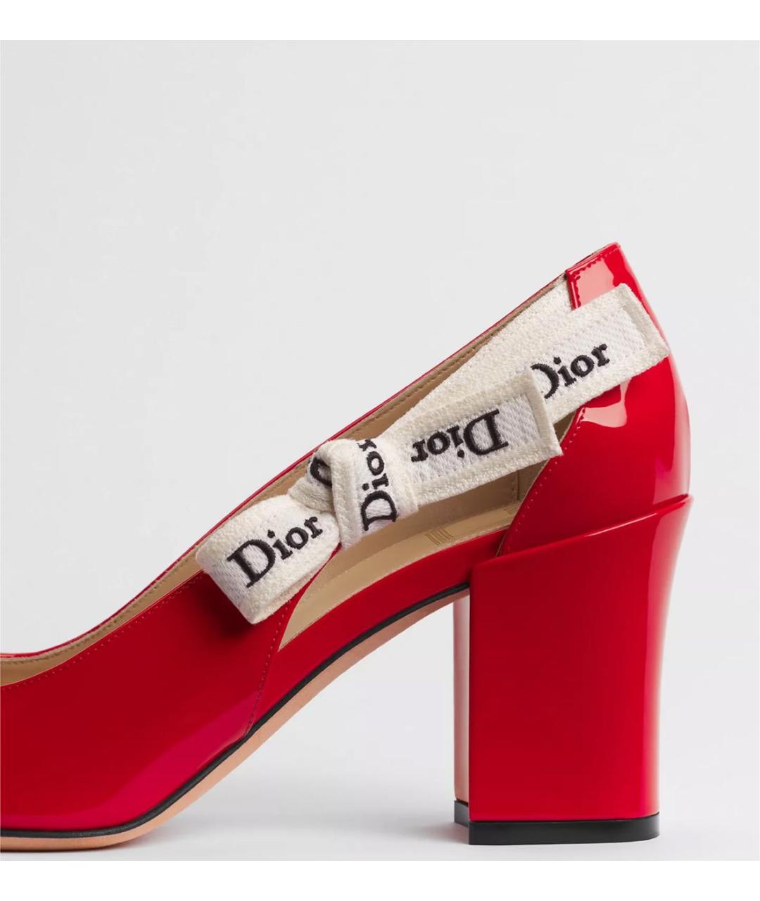 CHRISTIAN DIOR Красные туфли из лакированной кожи, фото 4