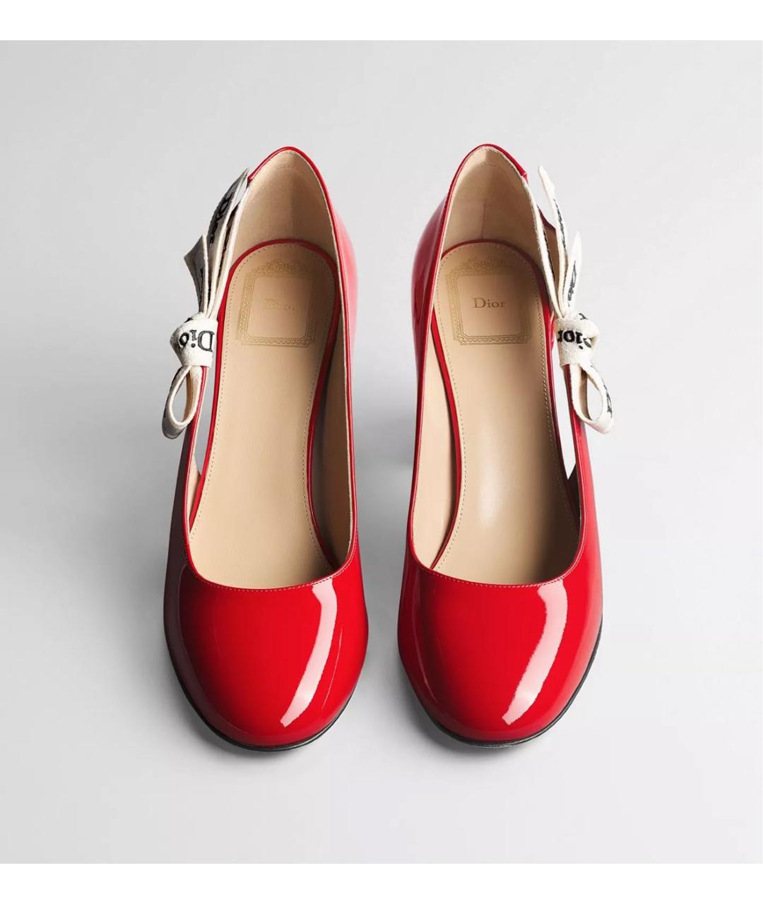 CHRISTIAN DIOR Красные туфли из лакированной кожи, фото 2
