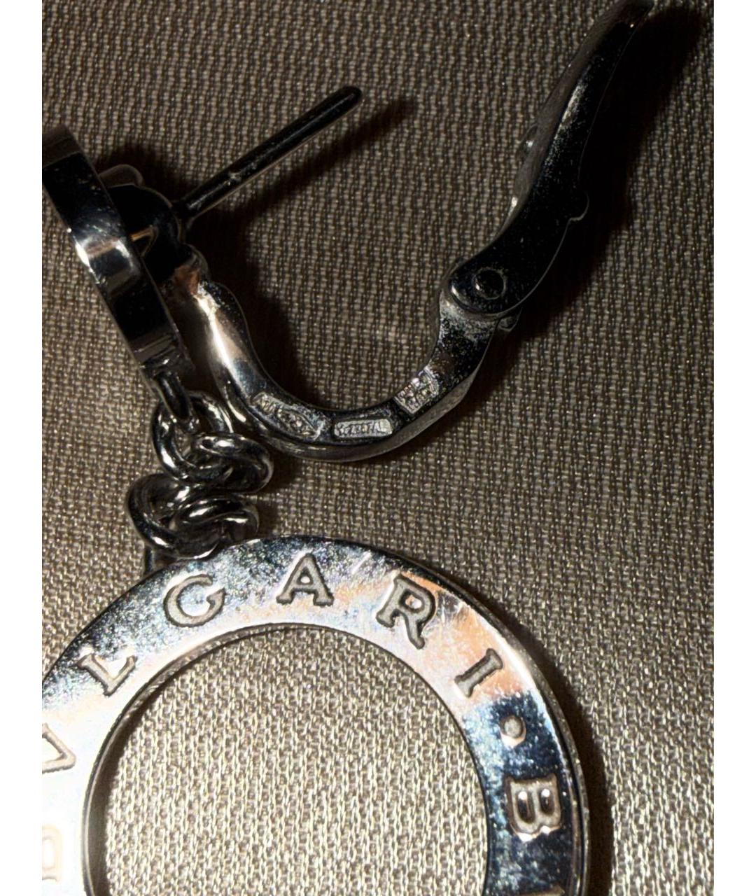 BVLGARI Серебряные серьги из белого золота, фото 3