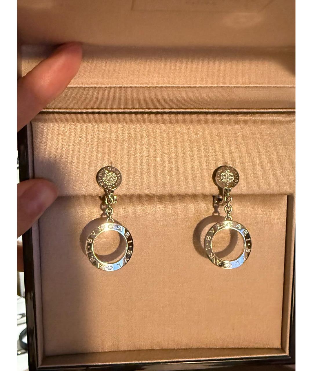 BVLGARI Серебряные серьги из белого золота, фото 4