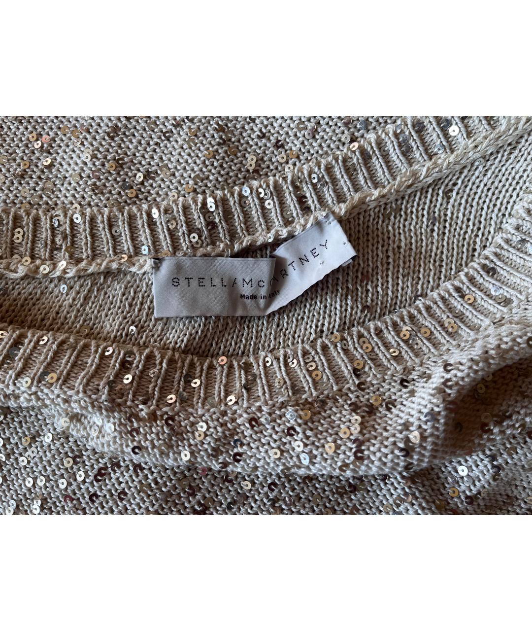 STELLA MCCARTNEY Золотое хлопко-эластановое вечернее платье, фото 7