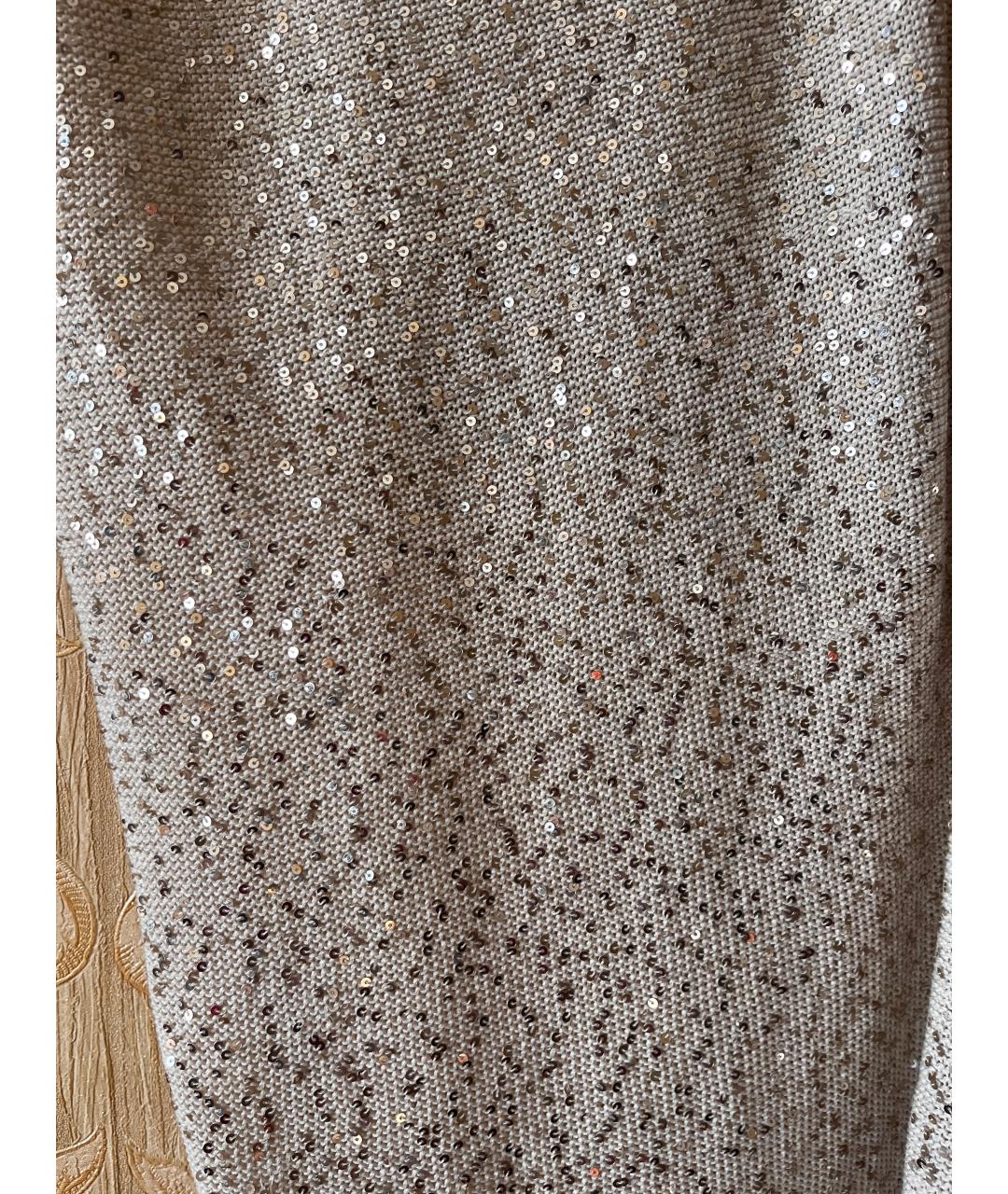 STELLA MCCARTNEY Золотое хлопко-эластановое вечернее платье, фото 6