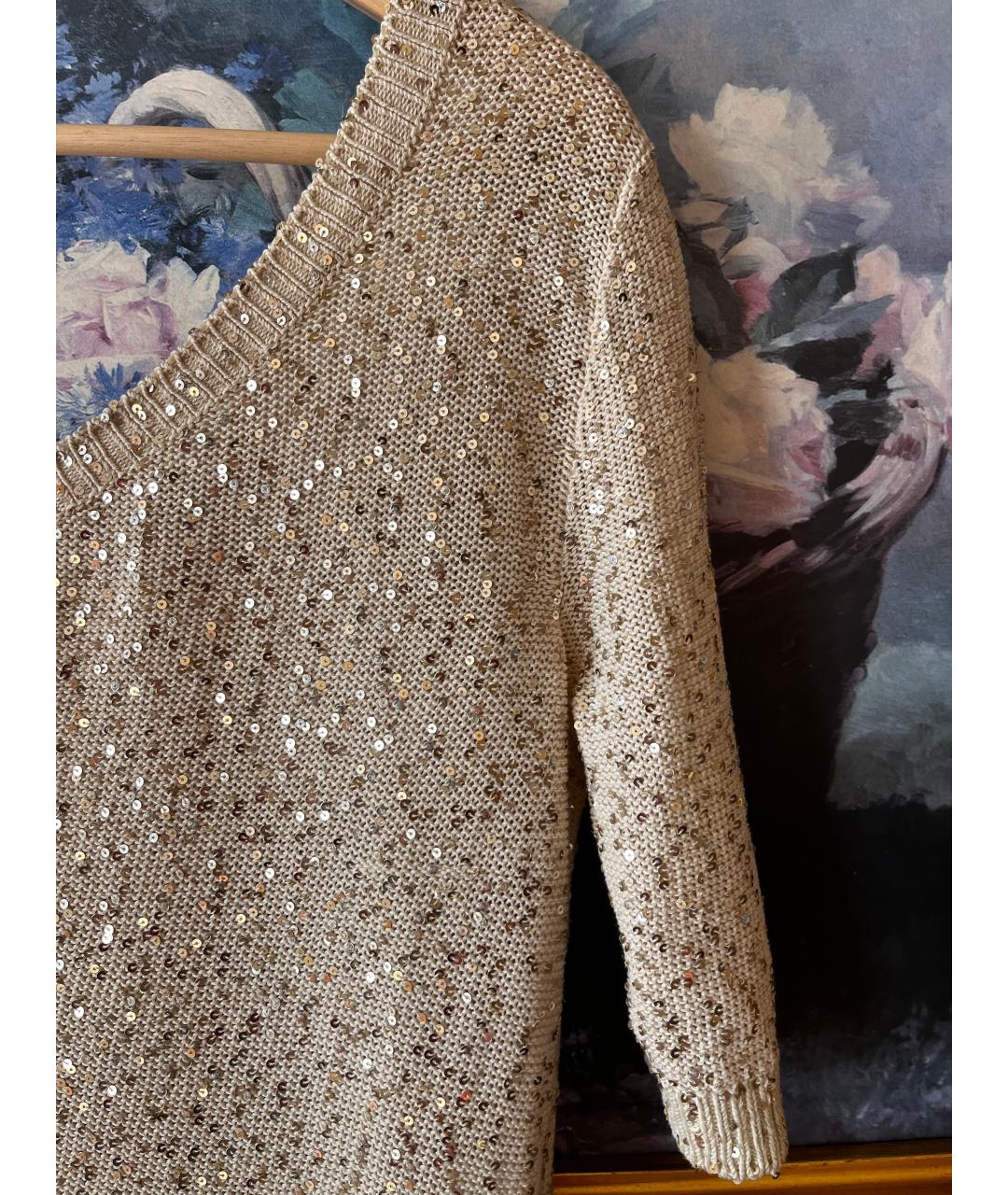 STELLA MCCARTNEY Золотое хлопко-эластановое вечернее платье, фото 3