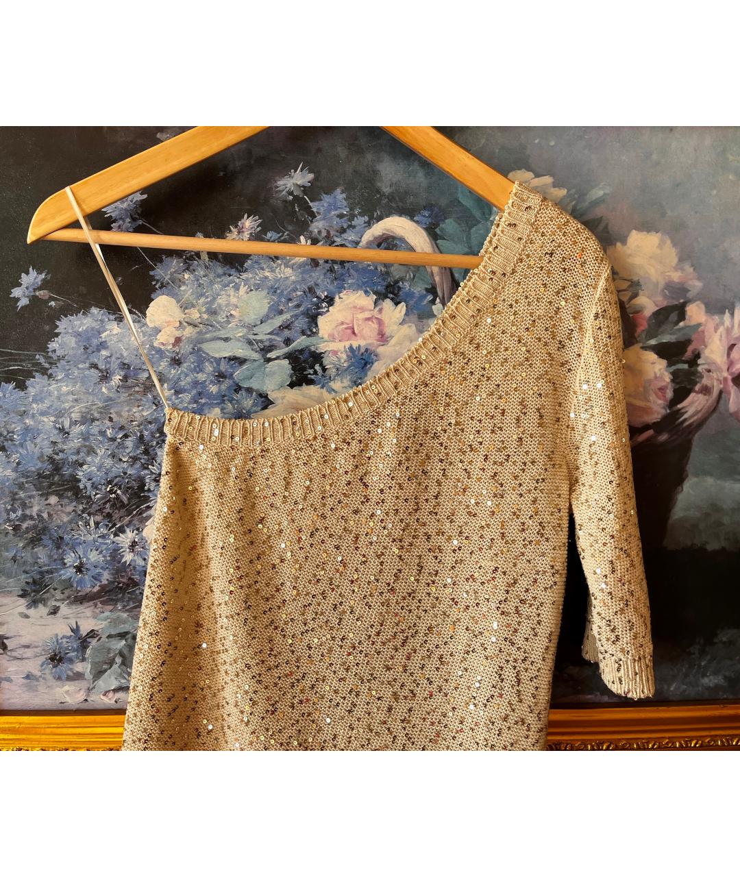 STELLA MCCARTNEY Золотое хлопко-эластановое вечернее платье, фото 2