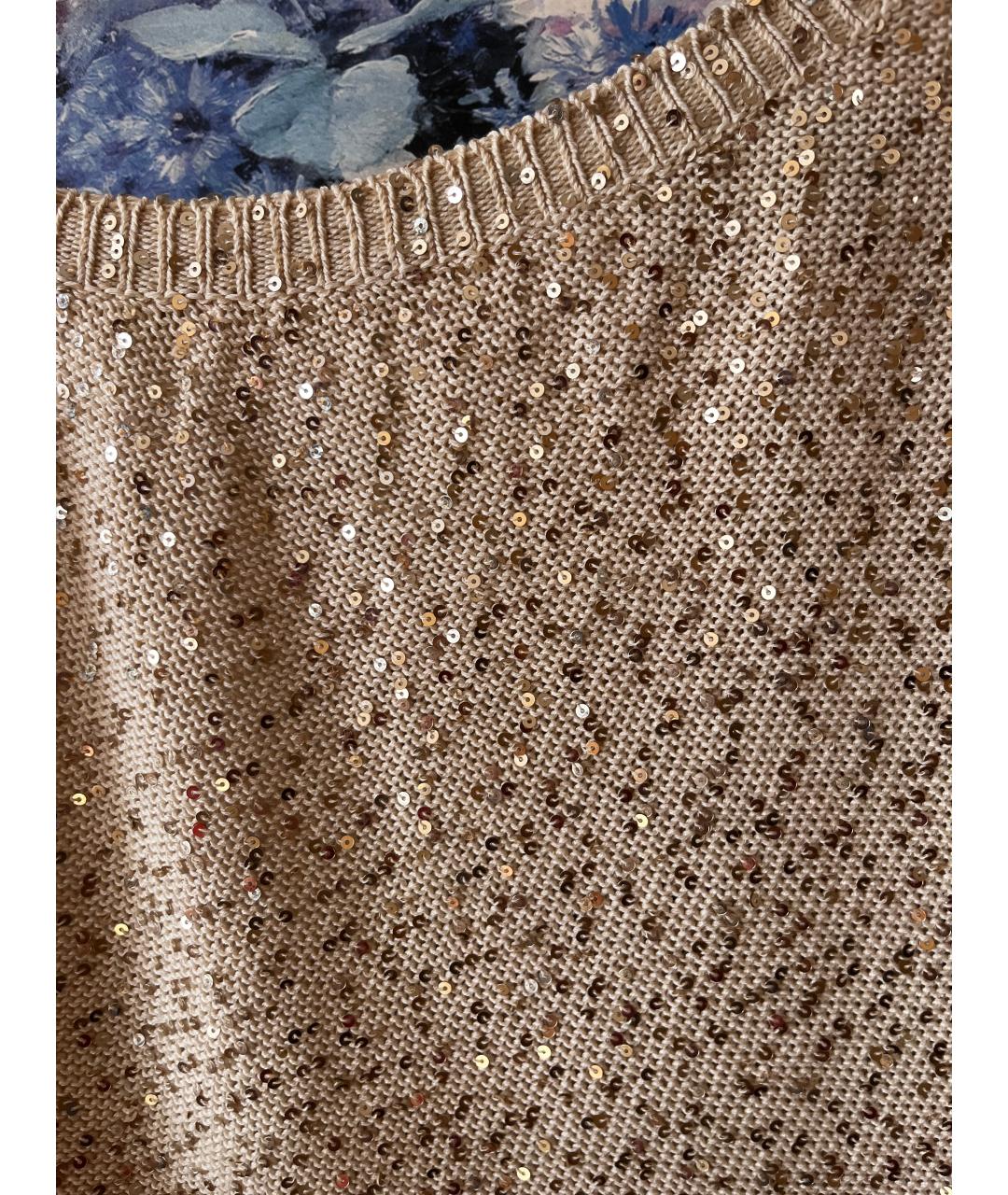 STELLA MCCARTNEY Золотое хлопко-эластановое вечернее платье, фото 4