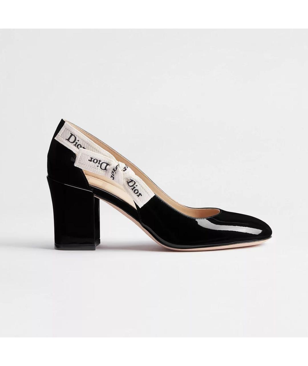 CHRISTIAN DIOR Черные туфли из лакированной кожи, фото 7
