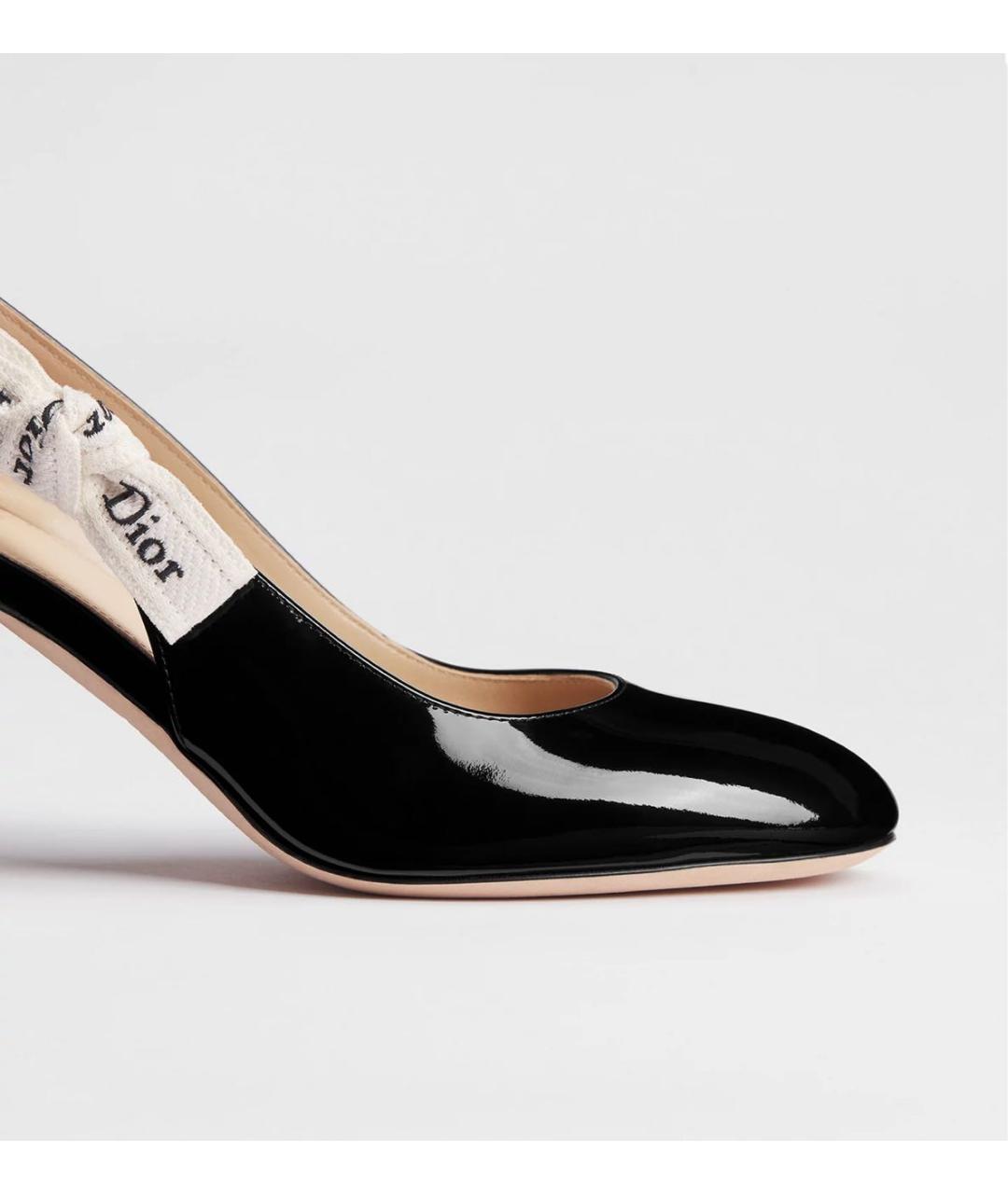 CHRISTIAN DIOR Черные туфли из лакированной кожи, фото 5