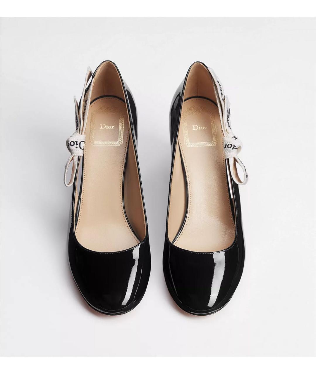 CHRISTIAN DIOR Черные туфли из лакированной кожи, фото 3