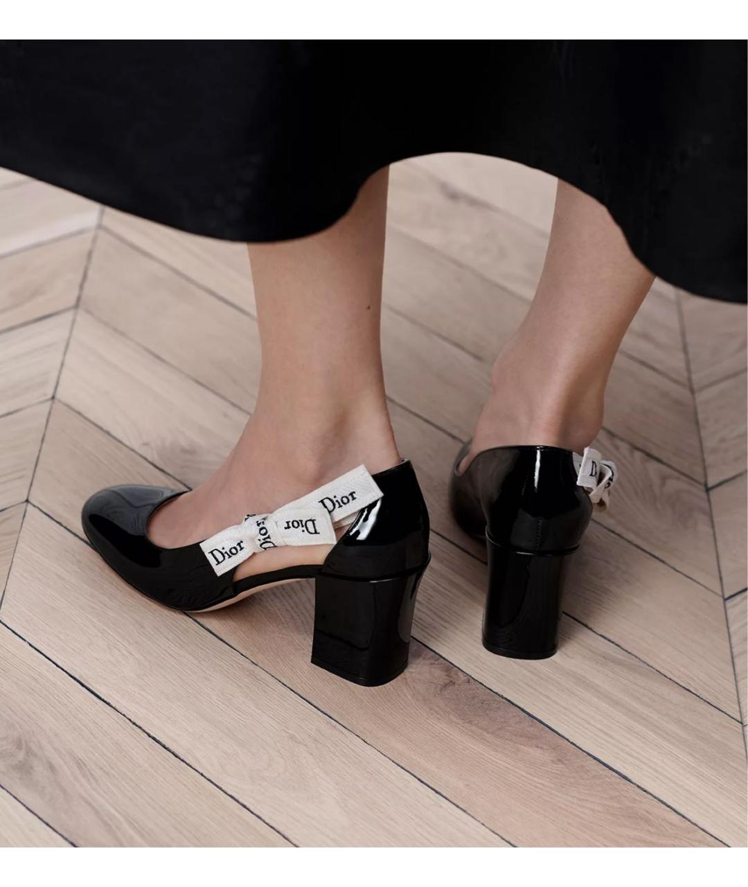 CHRISTIAN DIOR Черные туфли из лакированной кожи, фото 2