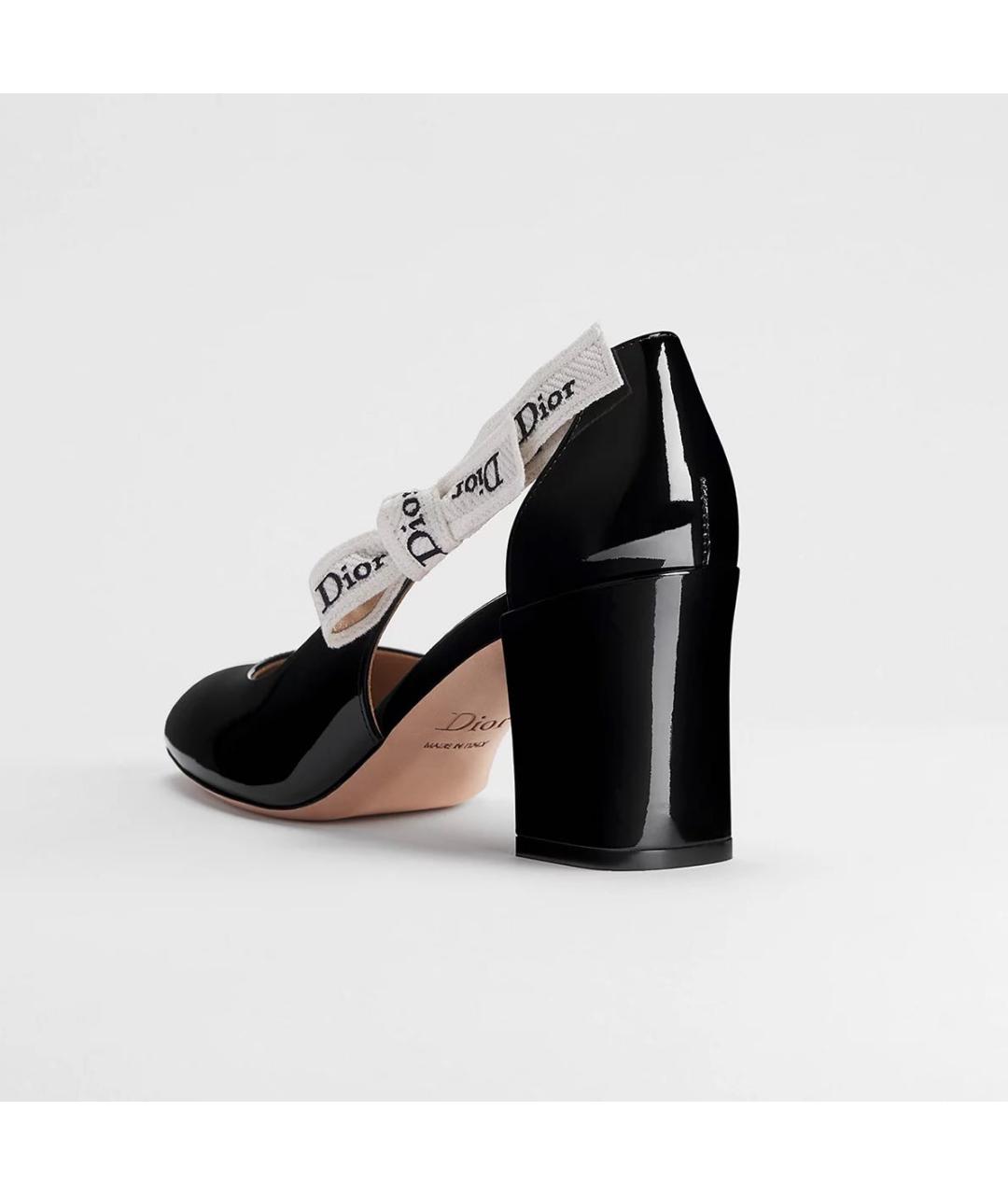 CHRISTIAN DIOR Черные туфли из лакированной кожи, фото 4