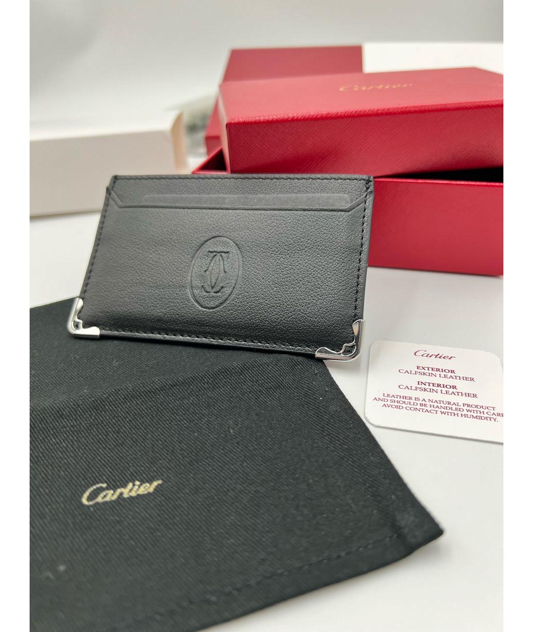 CARTIER Черный кожаный кардхолдер, фото 6