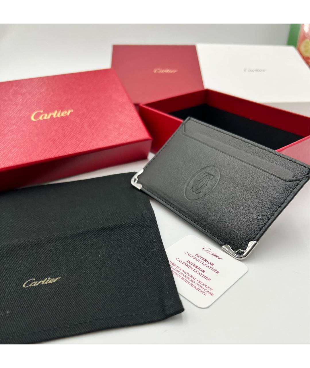 CARTIER Черный кожаный кардхолдер, фото 7