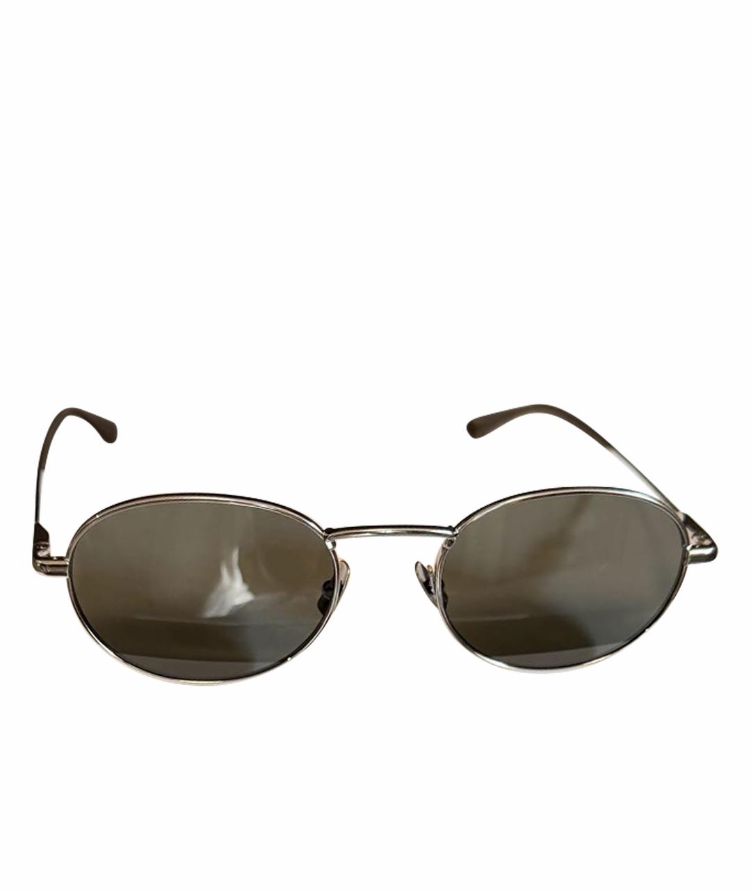 SAINT LAURENT Серые металлические солнцезащитные очки, фото 1