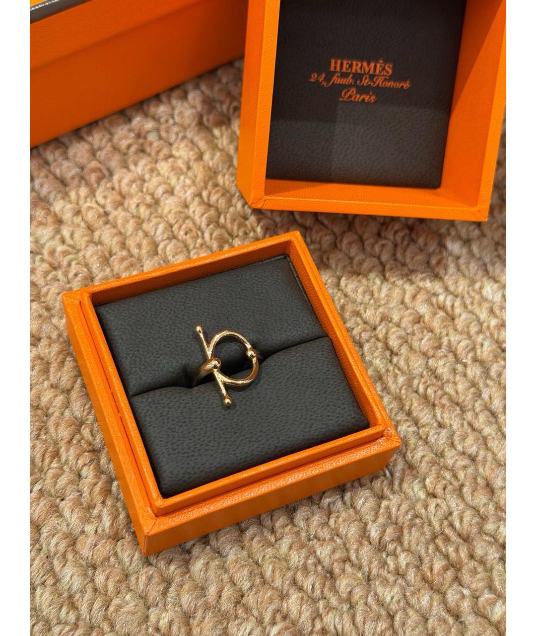 HERMES Золотое кольцо, фото 2