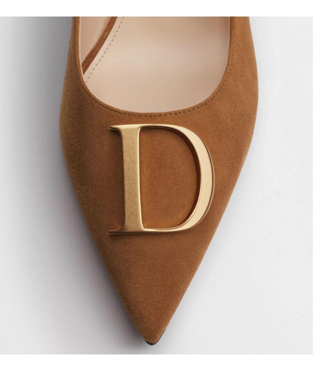 CHRISTIAN DIOR Коричневые замшевые туфли, фото 5