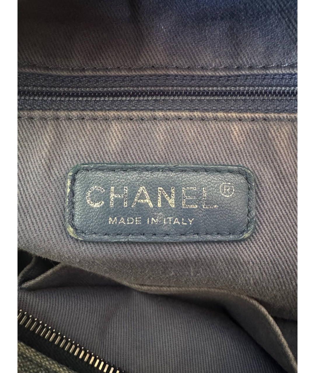 CHANEL Голубая сумка тоут, фото 4