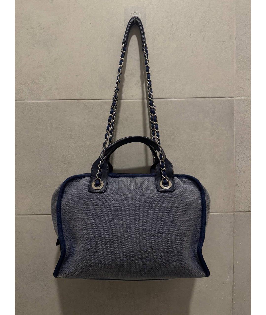 CHANEL Голубая сумка тоут, фото 2