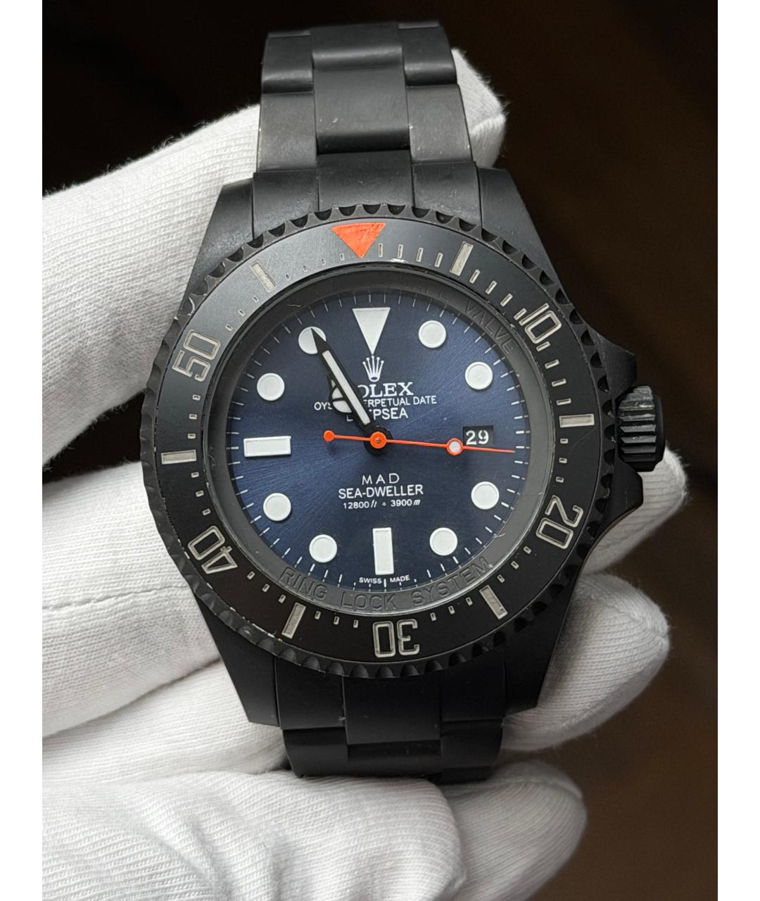 ROLEX Черные часы, фото 2