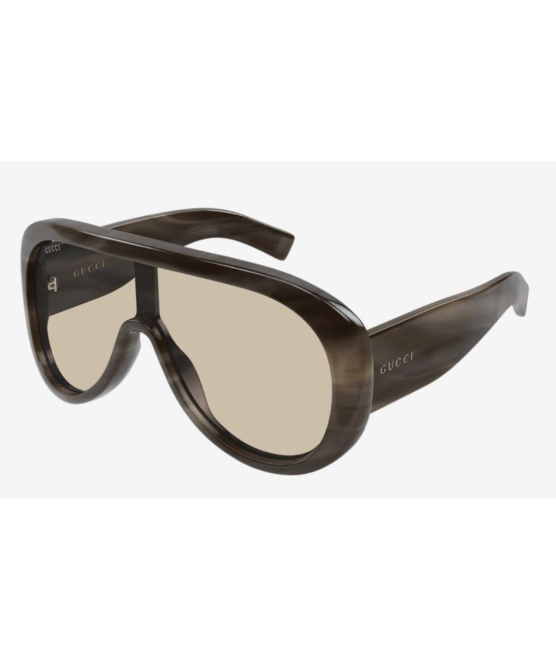 GUCCI Бежевые пластиковые солнцезащитные очки, фото 4
