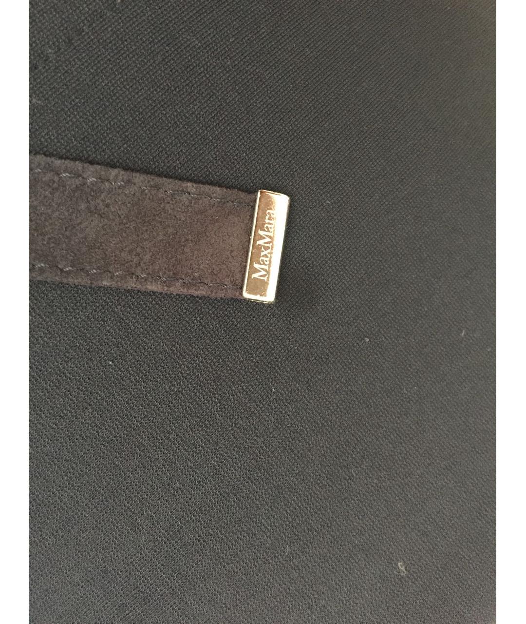 MAX MARA STUDIO Темно-синяя вискозная юбка миди, фото 5