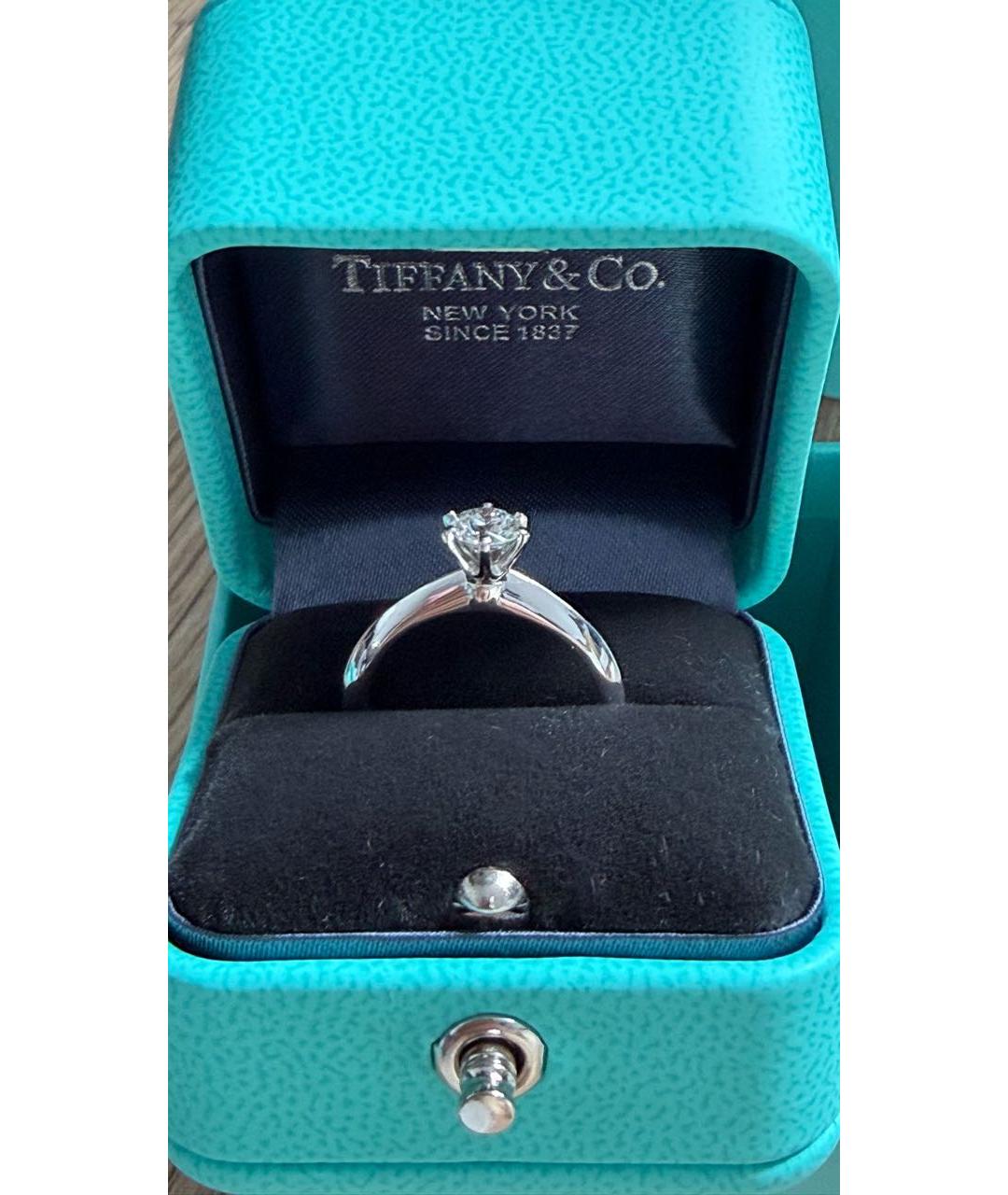 TIFFANY&CO Серебряное платиновое кольцо, фото 3