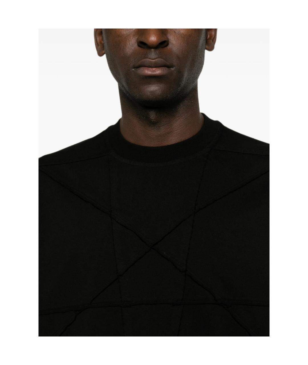 RICK OWENS DRKSHDW Черная хлопковая футболка, фото 2