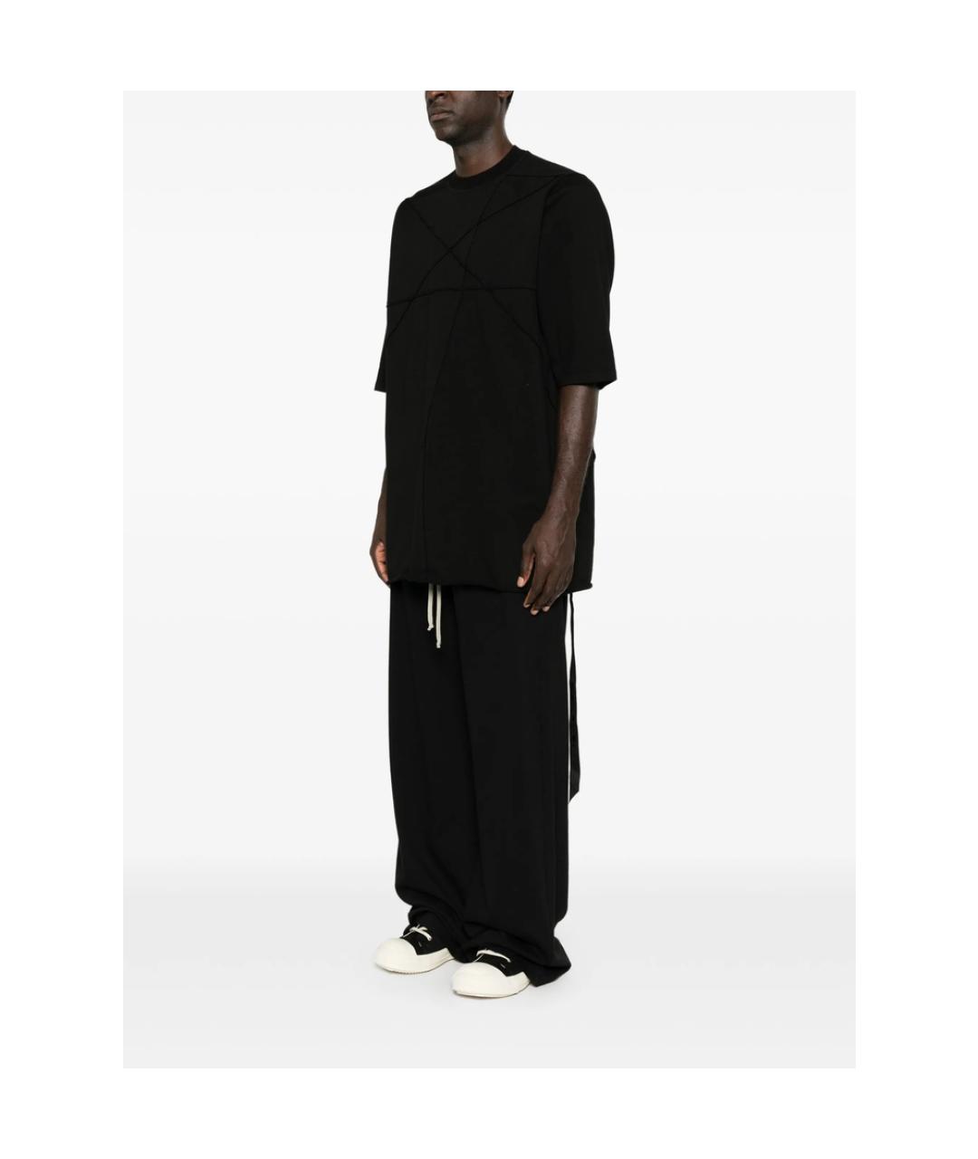 RICK OWENS DRKSHDW Черная хлопковая футболка, фото 5