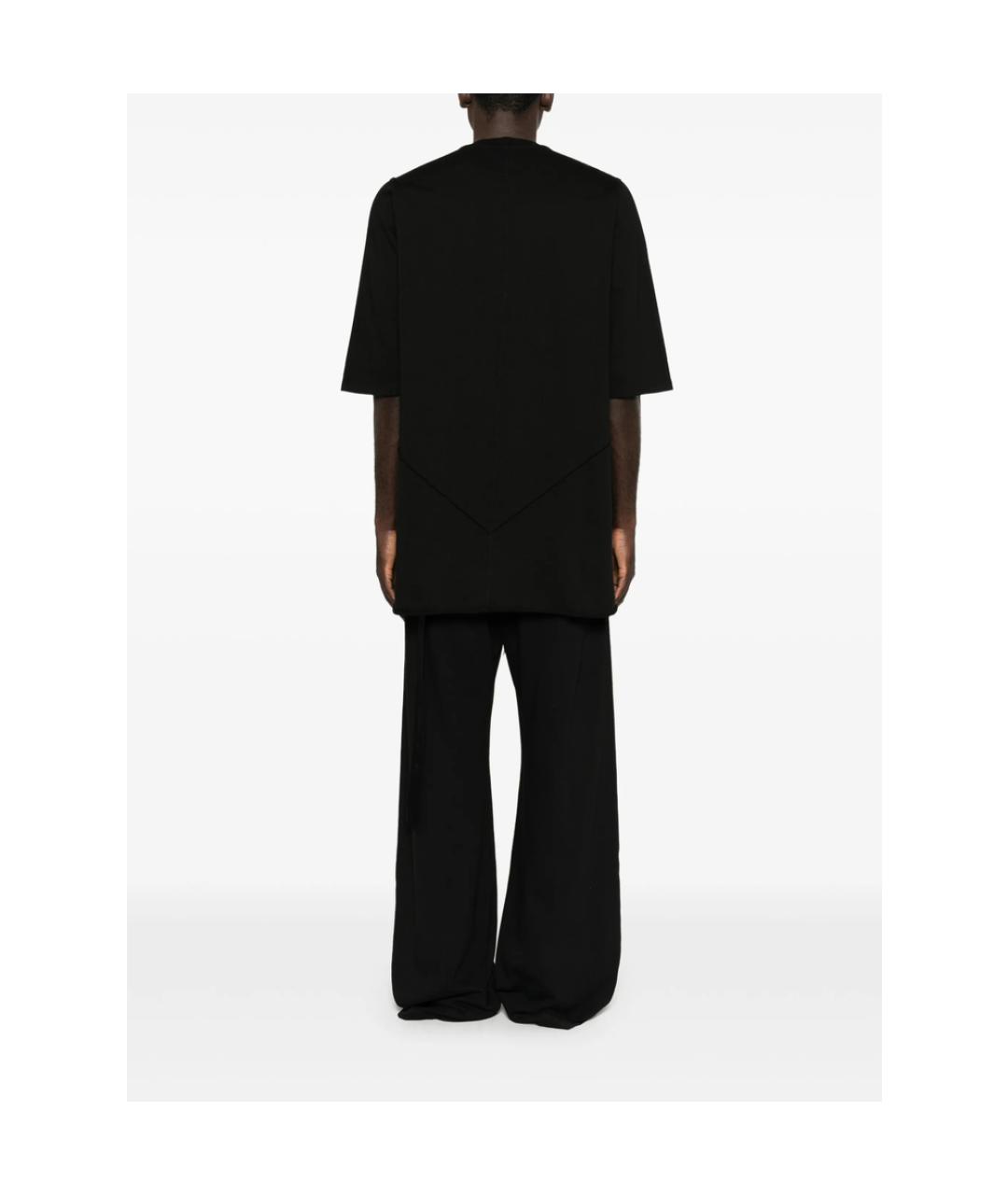 RICK OWENS DRKSHDW Черная хлопковая футболка, фото 4